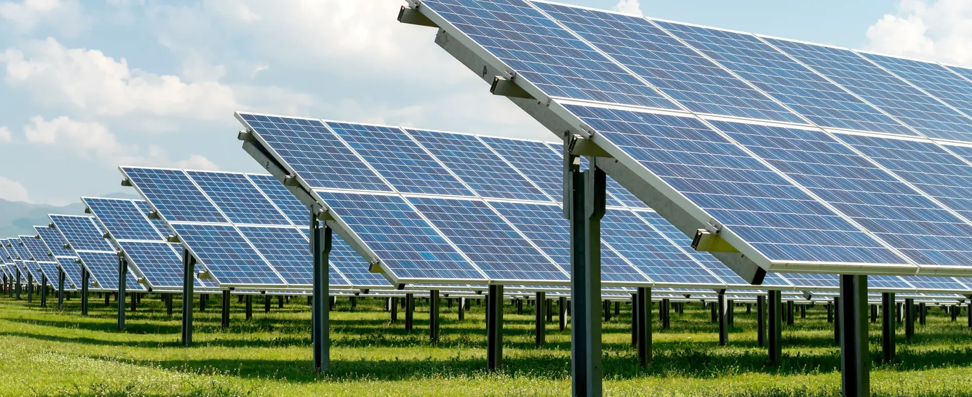 Solarpark auf Wiese